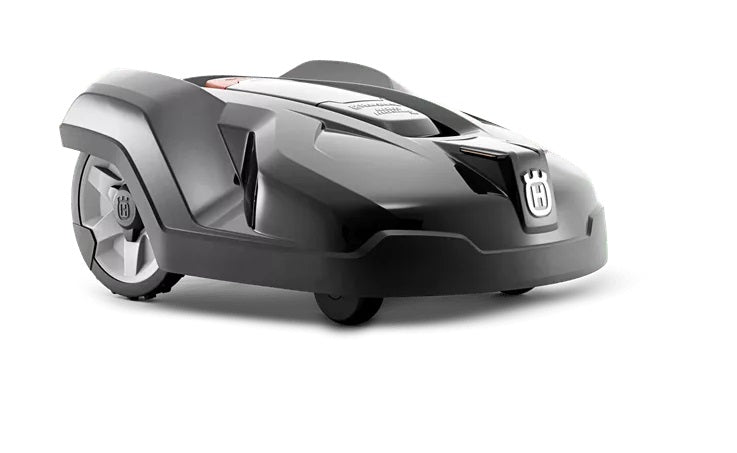 Robot Tondeuse Husqvarna Automower AM420 – Jusqu’à 2 200 m² – Batterie Lithium-Ion – Largeur de coupe 24 cm – Silencieux et autonome
