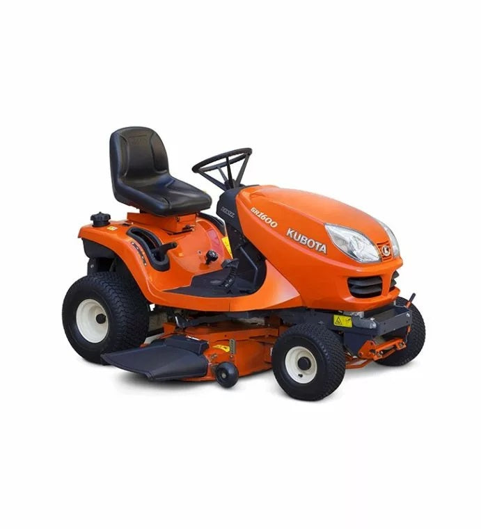 Tondeuse autoportée diesel Kubota GR1600ID – 107 cm – 2 cylindres – Mulching & éjection – Transmission par cardan