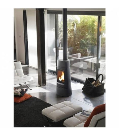 Poêle à bois Invicta Aratos 8 kW – Fonte anthracite, faible émission CO, bûches < 39 cm