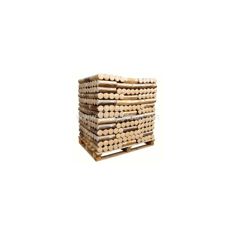 Palette bûches compressées 100% feuillus – 1040 kg – Bois densifié haute performance