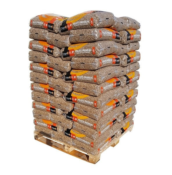 Granulés de bois Crépito DINplus – Palette 72 sacs de 15 kg – Pellets haute performance