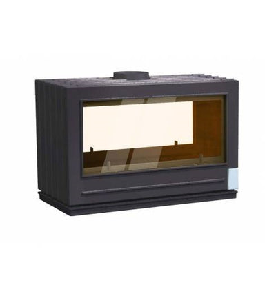 Poêle à bois double face Invicta Aaron 12 kW – Fonte anthracite, haut rendement, bûches 70 cm