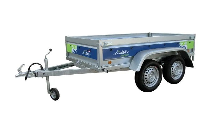 Remorque Voiture Florence 2 Essieux 233x132x39 – Non Freinée – PTAC 500 à 750 kg – Ridelles Acier